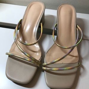 Apricot neon sandal
